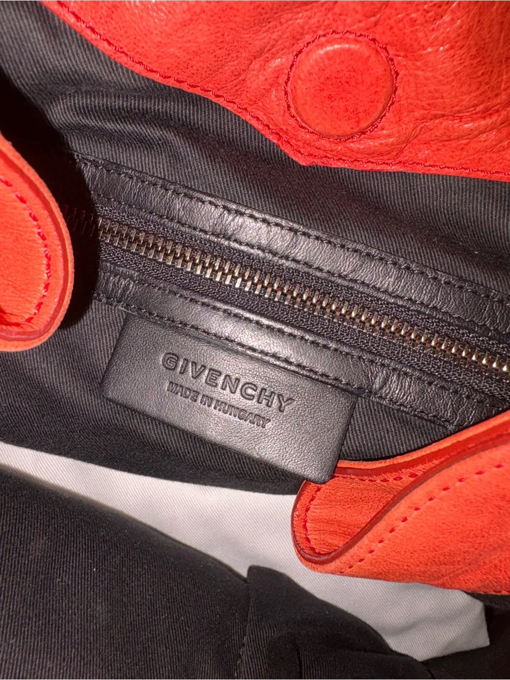 Givenchy Brick Red Leather Hobo Shoulder Bag
